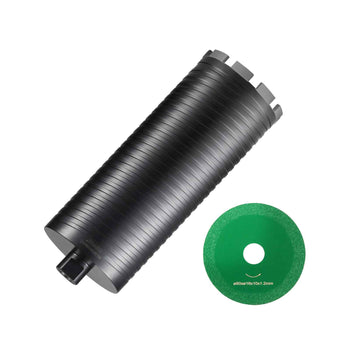 Core Drill Bit, 4.25" Wet/Dry Diamond Core Drill Bits for Brick and Block, Concrete Core Drill Bit with Pilot Bit Adapter and Saw Blade, 9.5" Drilling Depth, 5/8"-11 Inner Thread, Laser Welding