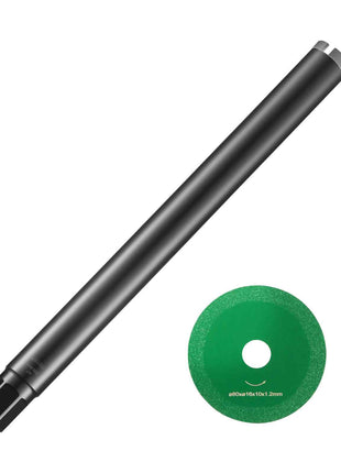 Core Drill Bit, 2" Wet Diamond Core Drill Bits, 14" Drilling Depth Concrete Core Drill Bit with Saw Blade, 1-1/4"-7 Inner Thread, Laser Welding, Diamond Wet Coring Bit for Concrete Brick