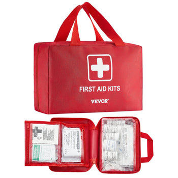 First Aid Kit, 500 Pieces, 600D Nylon Large Survival First Aid Bag, Emergency Medical Supplies, for Home, Car, Office, Travel, Camping, Truck, Hiking, Sports, Vehicle and Outdoor Emergencies
