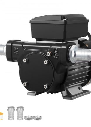 Oil Transfer Pump 110V, 16 GPM 60 L/min, AC Electric Fuel Transfer Pump for Diesel Kerosene Biodiesel, 8 ft/2.4 m Max Suction Lift, 45 ft/13.7 m Max Lift, for Vehicles, Construction Sites, Farms
