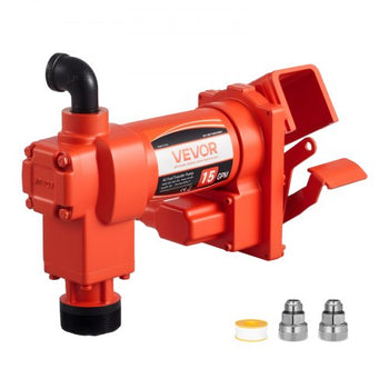 Fuel Transfer Pump 110V, 15 GPM 57 L/min, AC Electric Oil Transfer Pump, 8 ft/2.4 m Max Suction Lift, 37 ft/11.28 m Max Lift, Overheat Protection, for Gasoline Diesel Kerosene Biodiesel Ethanol
