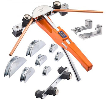 Tubing Bender Kit, 1/4 to 7/8 Inch, Compact Ratcheting Tube Pipe Bender, Forward/Reverse Hand Bending Tool, with 7 Aluminium Alloy Dies, for Copper HVAC Air Conditioning Refrigeration Repair