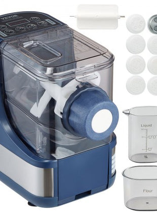 Electric Pasta Maker, 150W Automatic Noodle Maker Machine with 8 Pasta Shapes, 4 Intelligent Modes, 500g Flour Capacity Pasta Maker Machine with Measuring Cups, Cleaning Brush for Home Kitchen