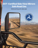 Jeep Tube Doors, 4-Door, Compatible with 2018-2026 Wrangler JL JLU & 2020-2026 Gladiator JT, Steel Off Road Front & Rear Tubular Half Doors with DOT Certified Side View Mirrors and Rubber Pads