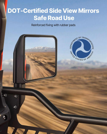 Jeep Tube Doors, 4-Door, Compatible with 2018-2026 Wrangler JL JLU & 2020-2026 Gladiator JT, Steel Off Road Front & Rear Tubular Half Doors with DOT Certified Side View Mirrors and Rubber Pads