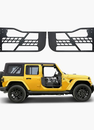 Jeep Tube Doors, 2-Door, Hunting Style Jeep Tubular Door with Heavy-Duty Hinges & OE Latch, Jeep Doors with Rubber Pads & Toughened Steel Tube, Fit for 2007-2018 Jeep Wrangler JK