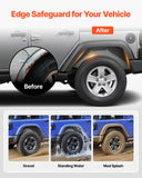 Inner Fender Liner, Rear Fender Liner Compatible with 2007-2018 Jeeps JK/JKU 2/4 Doors, Steel Mud Guards Bolt-on Style Fenders Flare, Wheel Well Cover Fenders Flare Liners, Scratch-Resistant