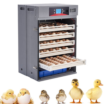 400 Egg Incubator, Poultry Incubator Cabinet with Automatic Eggs Turning, Temperature & Humidity Control, Heating & Cooling Egg Hatcher, Commercial Incubators for Hatching Chicks Ducks Goose