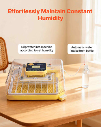 48 Egg Incubator, Automatic Egg Turner with LED Candler, Temperature Display & Auto Humidity Control, 360° View Clear Window, Poultry Eggs Incubator for Hatching Chicks Ducks Goose Quail