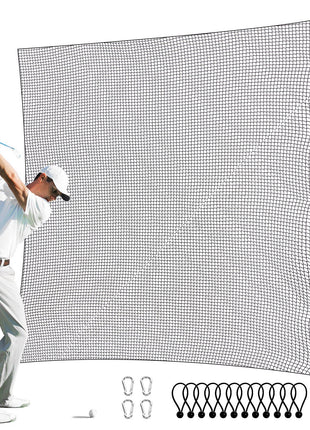 Golf Net, 10x15ft Golf Practice Net, Indoor Hitting Net for Golf, Baseball, Hockey, Soccer, Heavy Duty Nylon DIY Ball Net, Sports Netting Barrier for Backyard Driving Training Swing (Net Only)
