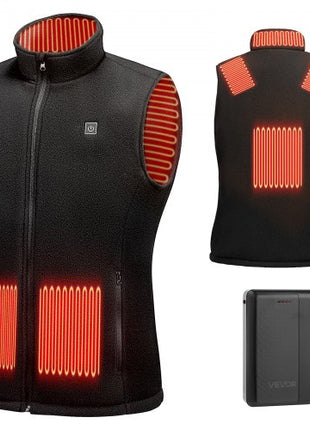 Heated Vest, Women Electric Heating Vest with 16000 mAh Battery Pack, 6 Heating Zones Lightweight Rechargeable Winter-Vest with 3 Levels, for Outdoor Hiking Camping Fishing Skiing, Size S