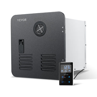 RV Tankless Water Heater, Instant Shower with 15 x 15 inches Black Door and Remote Controller, 42000BTU Optimized Comfort Performance Hot Water, Ideal for RVers' Family Everyday Use, Black