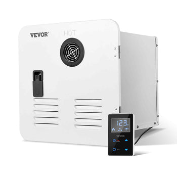 RV Tankless Water Heater, Instant Shower with 15 x 15 inches White Door and Remote Controller, 42000BTU Optimized Comfort Performance  Propane Hot Water Heater, for RVers' Family Use, White