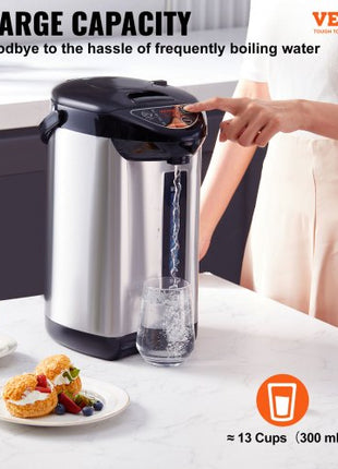 Hot Water Dispenser, Adjustable 4 Temperatures Water Boiler and Warmer, 304 Stainless Steel Countertop Water Heater, 3-Way Dispense for Tea, Coffee and Baby Formula, 4L/135 oz