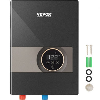 Instant Water Heater, 13.8kw Electric Tankless Water Boiler, Digital Temperature Display & Easy Installation & 24-Hour Water Supply, For Kitchen Bathroom Shower Mall Salon Shampoo ETL Listed