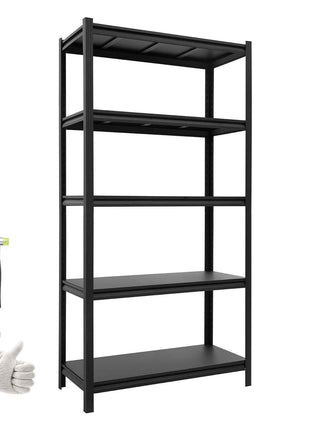 Storage Shelves, 5-Tier Adjustable, 3000 lbs Capacity, Heavy Duty Garage Storage Shelving Unit, Metal Utility Rack Shelf, for Garage Warehouse Basement Kitchen, 36.42" W x 16.42" D x 71.38" H
