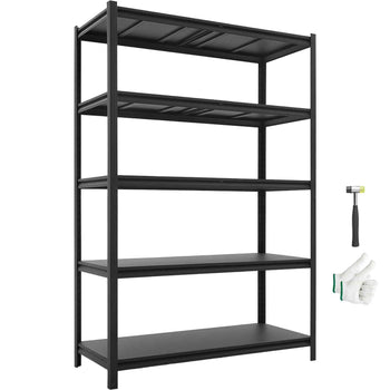 Storage Shelves, 5-Tier Adjustable, 3000 lbs Capacity, Heavy Duty Garage Storage Shelving Unit, Metal Utility Rack Shelf, for Garage Workshop Warehouse Basement, 48.43" W x 20.55" D x 71.38" H