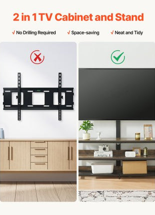 48" TV Stand with Mount for up to 75 in TVs, Entertainment Center with Power Outlet, Height Adjustable TV Console with Mount with 3 Tiers Open Storage Cabinets for Bedroom, Living Room, Browm
