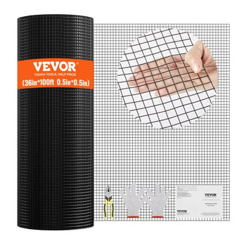 Hardware Cloth, 36'' x 100' Galvanized Wire Mesh Roll, 19 Gauge Chicken Wire Fence Roll, Vinyl Coating Metal Wire Mesh for Chicken Coop Barrier, Rabbit Snake Fences, Poultry Enclosures