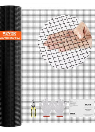 Hardware Cloth, 48'' x 50' Galvanized Wire Mesh Roll, 19 Gauge Chicken Wire Fence Roll, Vinyl Coating Metal Wire Mesh for Chicken Coop Barrier, Rabbit Snake Fences, Poultry Enclosures