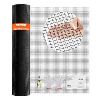Hardware Cloth, 48'' x 50' Galvanized Wire Mesh Roll, 19 Gauge Chicken Wire Fence Roll, Vinyl Coating Metal Wire Mesh for Chicken Coop Barrier, Rabbit Snake Fences, Poultry Enclosures