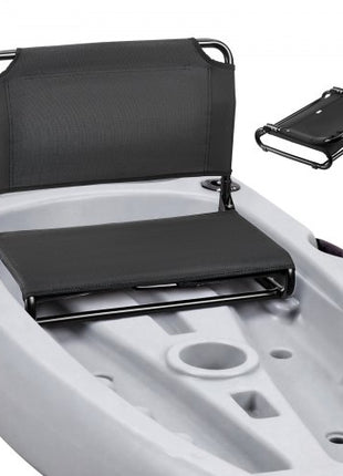 Kayak Seat, Folding Kayak Seat with Comfortable Back Support, Aluminum Alloy Frame & 600D Oxford Fabric, Easy Assembly for Paddling, Fishing and Recreational Kayaking