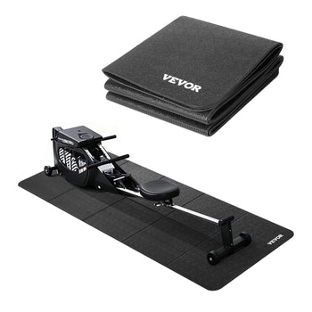Foldable Walking Pad Treadmill Mat, 1/4" Thick, 24" x 68" Exercise Equipment Mat for Elliptical on Carpet Hardwood Floor, High Density PVC Floor Protector, Waterproof and Non-slip for Home Gym