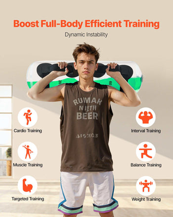 Water Weights Aqua Bag, Large Aqua Bags for Workout, 70 lbs Adjustable Portable Stability Fitness & Full Body Exercise Equipment, for Strength Core and Balance Training, Home Gym Exercise, Clear