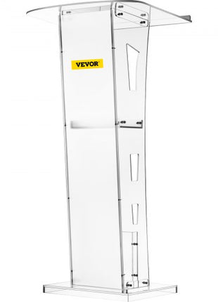 Acrylic Podium 45\" Tall Plexiglass Podium 26.8\"x15\" Table Acrylic Pulpits for Churches with 8 mm Thick Acrylic Board Acrylic Podiums and Lecterns Design for Lecture Recital Speech & Presentat