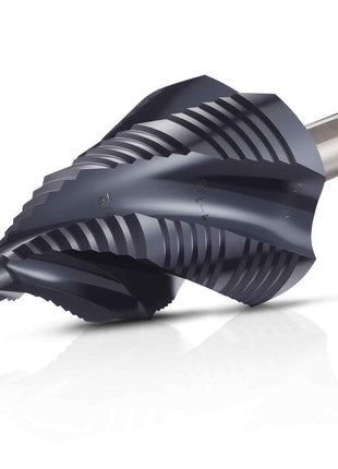 Step Drill Bit, 3/16 to 1-3/8 inch, 3/8 inch Triangular Shank, TiAlN Coating Cobalt High Speed Steel, Four Spiral Flute Step Bit for Metal, Stainless Steel, Aluminum, Wood, Plastic, Fiberglass