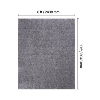 Indoor Plush Area Rugs, 8 x 10 ft Plush Carpet, Area Rugs Furry with Long Plushs Pile, Thick & Durable High-Pile Rug for High-Traffic Areas, Non-Shedding & Non-Slip Backing, Blue-Gray