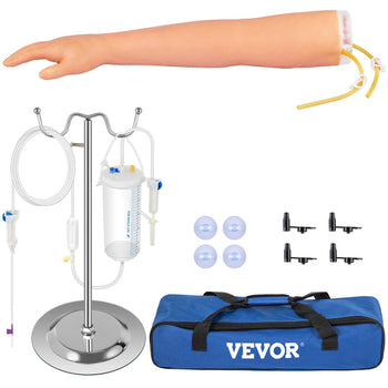 12 PCS Phlebotomy Practice Kit, IV Venipuncture Intravenous Training, High Simulation IV Practice Arm Kit with Carrying Bag, Practice and Perfect IV Skills, for Students Nurses and Professionals