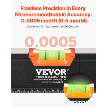 6-Piece Torpedo Level, 78/48/32/24/16/10 Inch All Magnetic Levels Set, Bubble Vials Ruler for 45/90/180 Degree, Aluminum Alloy Magnetic Box Leveler Tool, Shock-Resistance, SAE and Metric Scale