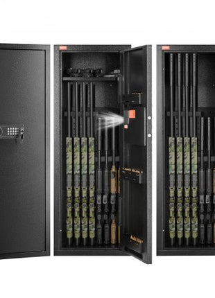 6-8 Rifles Gun Safe, Rifle Safe with Lock & Digital Keypad, Quick Access Tall Gun Storage Cabinet with Removable Shelf, Rifle Cabinet for Home Rifle and Shotguns