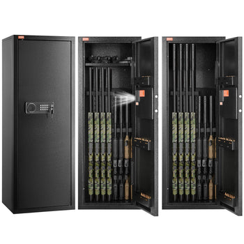 6-8 Rifles Gun Safe, Rifle Safe with Lock & Digital Keypad, Quick Access Tall Gun Storage Cabinet with Removable Shelf, Rifle Cabinet for Home Rifle and Shotguns