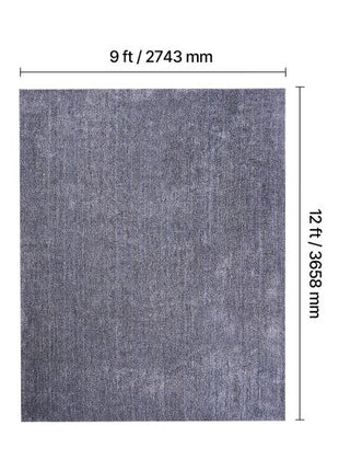 Indoor Plush Area Rugs, 9 x 12 ft Plush Carpet, Area Rugs Furry with Long Plushs Pile, Thick & Durable High-Pile Rug for High-Traffic Areas, Non-Shedding & Non-Slip Backing, Blue-Gray