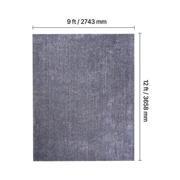 Indoor Plush Area Rugs, 9 x 12 ft Plush Carpet, Area Rugs Furry with Long Plushs Pile, Thick & Durable High-Pile Rug for High-Traffic Areas, Non-Shedding & Non-Slip Backing, Blue-Gray