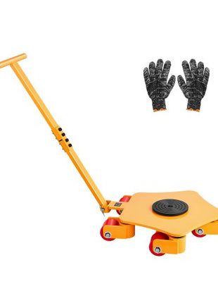 Machine Skate, 8800 lbs Machinery Moving Skate, Machinery Mover Skate with 360° Rotation Cap and PU Swivel Rollers, Heavy Duty Industrial Machinery Mover with Handle for Warehouse, Workshop