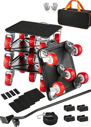 Furniture Dolly, Maximum Load 3474 lbs, Heavy Duty Furniture Movers with 5 360° Rotation Wheels, Carbon Steel Panel, Furniture Lift Slider Tool Set for Appliances, Sofa, Fridge, Washing Machine