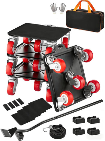 Furniture Dolly, Maximum Load 3474 lbs, Heavy Duty Furniture Movers with 5 360° Rotation Wheels, Carbon Steel Panel, Furniture Lift Slider Tool Set for Appliances, Sofa, Fridge, Washing Machine