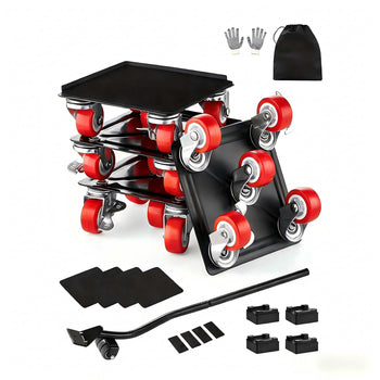 Furniture Dolly, Maximum Load 1200 lbs, Heavy Duty Furniture Movers with 5 360° Rotation Wheels, Carbon Steel Panel, Furniture Lift Slider Tool Set for Appliances, Sofa, Fridge, Washing Machine