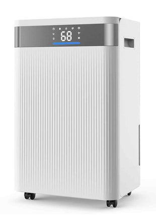 52 Pints Dehumidifier for Home & Basement, Drain Hose for Commercial & Industrial Use, Smart Humidity Control, Low Noise for Large Rooms, Warehouses, Bedrooms & Storage, Large Coverage,White