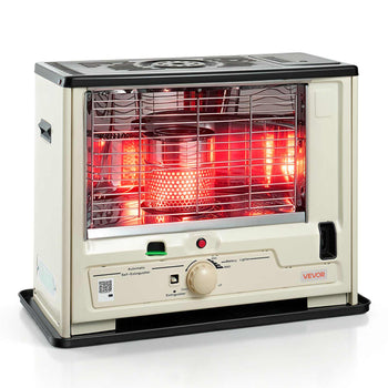 Cordless Radiant Kerosene Heater, 10000 BTU Portable Space Heater, for Home, Garage, Camping, Workshop, Emergency, Outdoor Activity, with Flame Control, Tip-Over Shutoff, Funnel, Batteries
