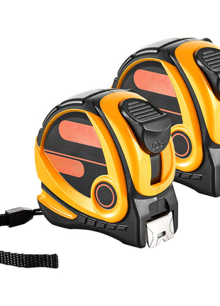 2 Packs Tape Measure 25 ft Length, Measuring Tape with Retractable, Imperial and Metric ft/m Dual-Scale & ABS Case & Easy Read Steel Measurement Tool,for Outdoor,Decoration