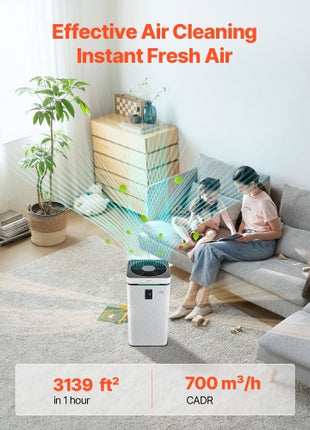 Air Purifier, H13 HEPA Layer, 3139 ft²/h Smart Air Purifier with Speed Control & Child Lock Guard, Efficient Air Cleaner with Convenient Touch Panel & 23 dB Sleep Mode, Fit for Home & Office