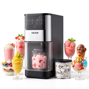 Ice Cream Maker, 7-in-1 Frozen Treat Maker for Gelato, Sorbet, Milkshake, Frozen Yogurt & Lite Ice Cream, Homemade Ice-Cream Machine with One-Touch Mix-in + Respin for Smooth, Creamy Texture