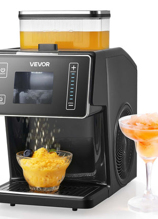 Snowflake Ice Machine, 44LBS/24H Snowflake Ice Maker, Ice-Shaver Machine with Stainless Steel Blade, Electric Snow Cone Maker with 0.2 Gal Tank, 60S Fast Pre-Cooling, for Home & Small Gatherings