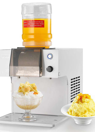 Snowflake Ice Machine, 88LBS/24H Snowflake Ice Maker, Ice-Shaver Machine with Stainless Steel Blade, Electric Snow Cone Maker with 0.48 Gal Tank, 90S Fast Pre-Cooling, for Home & Small Gathering