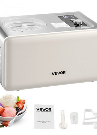 Automatic Ice Cream Maker with Built-in Compressor, 2 Quart No Pre-freezing Gelato Maker, Electric Sorbet-Maker, 3 Modes Compressor Ice Cream Machine for Home Kitchen