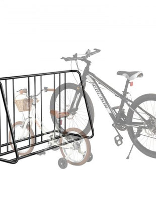 Bike Rack, Fits Tire Width 3 Inch/76.2 mm, Carbon Steel Double-Sided Grid Bike Rack Stand, Freestanding Bicycle Storage Holder for Curbside, Garage, Indoor, Outdoor Parking, 6-Bicycle Capacity